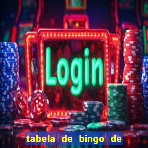 tabela de bingo de 1 a 100